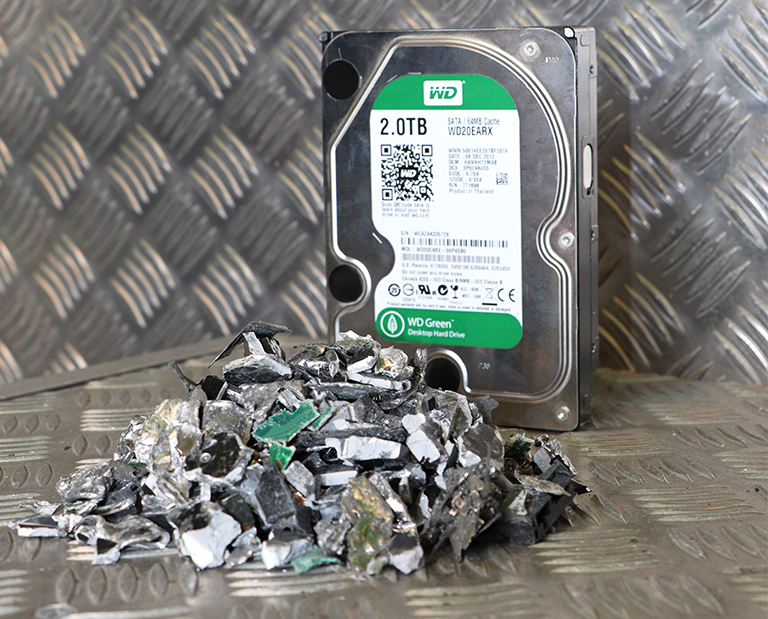 Matériel digital détruit